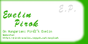 evelin pirok business card